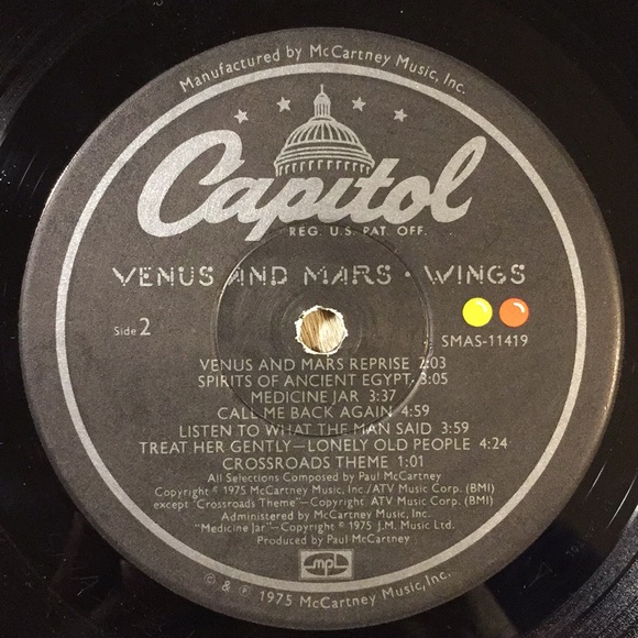 Wings - “Venus And Mars” Vinyl LP (Paul McCartney) - Picture 5 of 5